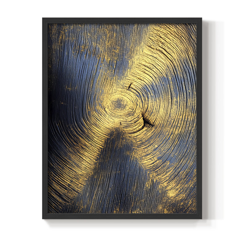Impression abstraite encadrée «CDLV III» - prête à être accrochée - fabriquée aux États-Unis, H 10 po x l 8 po, Noir