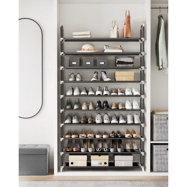 Burrier 50 Pair Shoe Rack Rebrilliant Finish: Gray