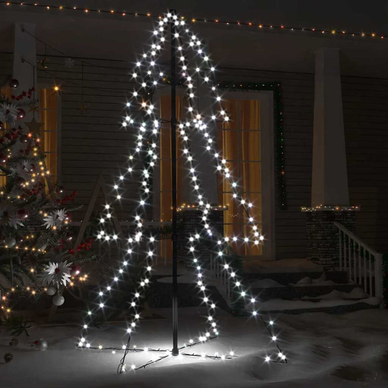 Arbre de Noël artificiel avec lumières DEL, 5 x 4 pi, Cold White
