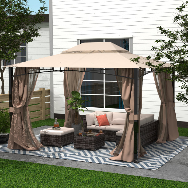 Heanor L 10 pi. D Pavillon de jardin en acier