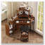 Ensemble de coiffeuse de coin avec tabouret de rangement et station de charge-1848562092