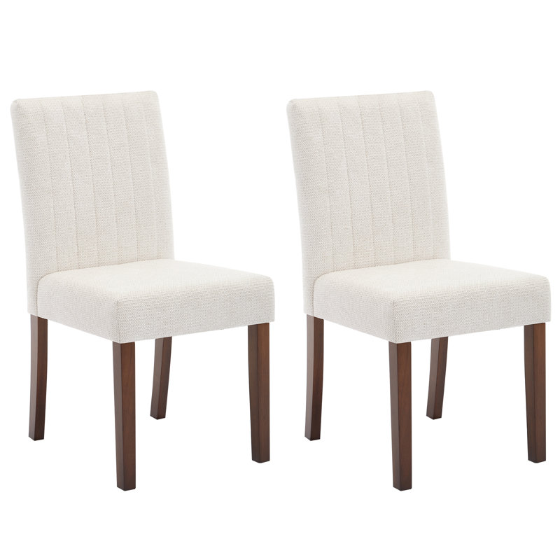 Linen Upholstered Dining Chair, Beige, Beige, Beige