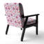 Pink And Purple Geometric - Upholstered Patterned Accent Arm Chair