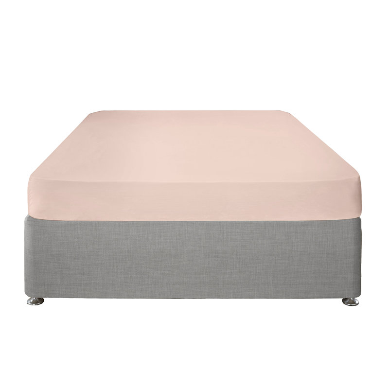 Ivka Plain Weave / Muslin Fitted Sheet, Single (3'), Blush Pink