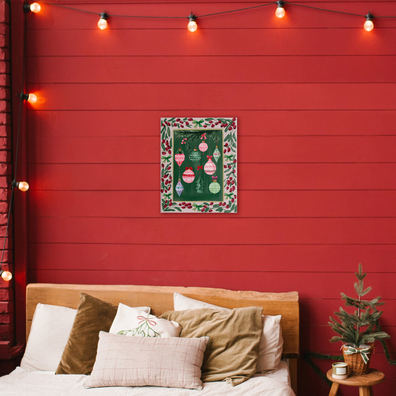 Bordure botanique festive, conception par Yen, H 20 po x l 16 po