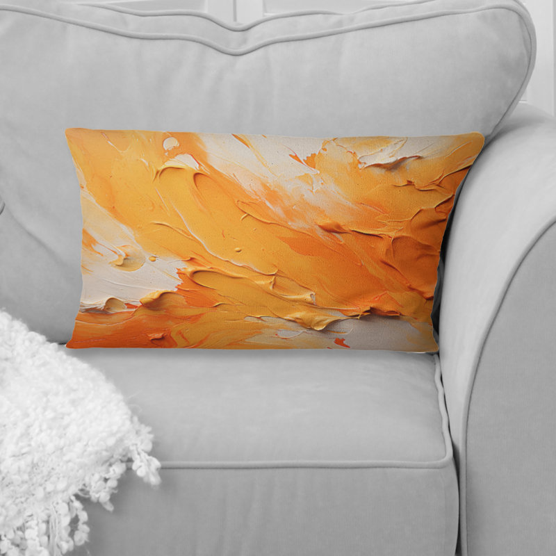 Coussin Tangerine Tango I - Abstract Landscape