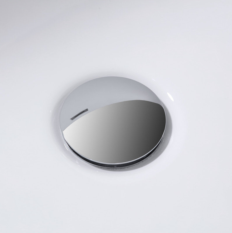 Baignoire autoportante 59 po en acrylique, baignoire autoportante, acrylique blanc brillant, bonde chromée Toe-tap, certification cUPC