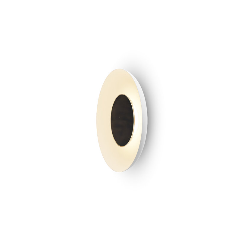 Ramen LED Flush Mounted Sconce, 2.6" H x 18" W x 18" D, Matte Black/Matte White