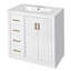 Ensemble de meuble-lavabo 30 po avec lavabo en céramique, armoire de rangement en bois massif, ensemble de meuble-lavabo autoportant avec 3 tiroirs et portes à fermeture douce-416287027-416287028