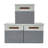 Decomomo Stackable Foldable Cube Storage  With Pu Handles Fabric Bin Set-373679221-373679112