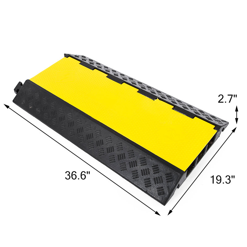 VEVOR Plastic Threshold Ramp, 2.7" H x 36.6" W x 19.3" D