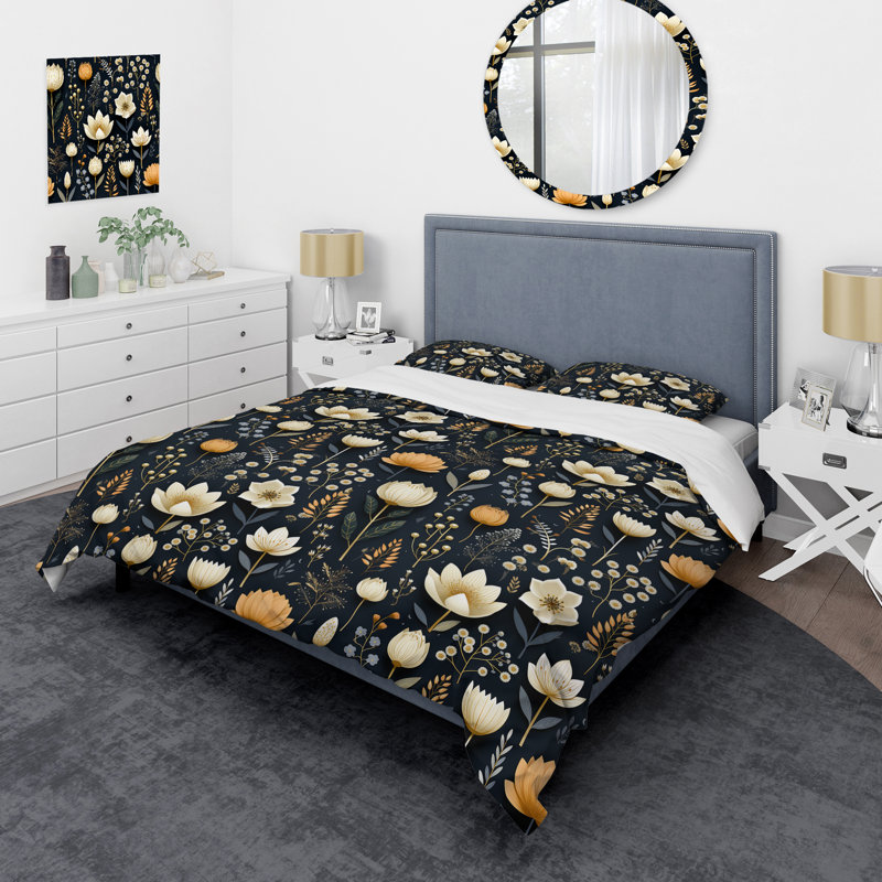 Ensemble de housse de couette Nordic, Housse de couette pour grand lit et 2 taies décor