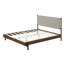 Ensemble de cadre de lit grand moderne avec 2 tables de chevet, lit plateforme en bois gris clair avec tête de lit et tables de chevet assorties pour la chambre à coucher-1516927002-1516927004