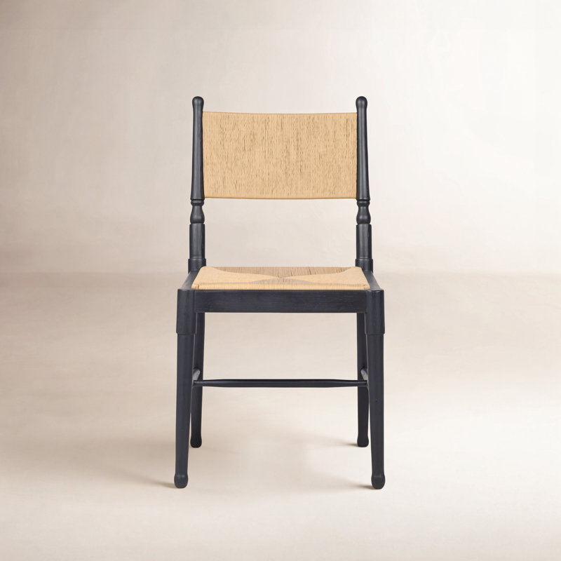 Fayth Dining Chair, Stained Black Ash/Natural