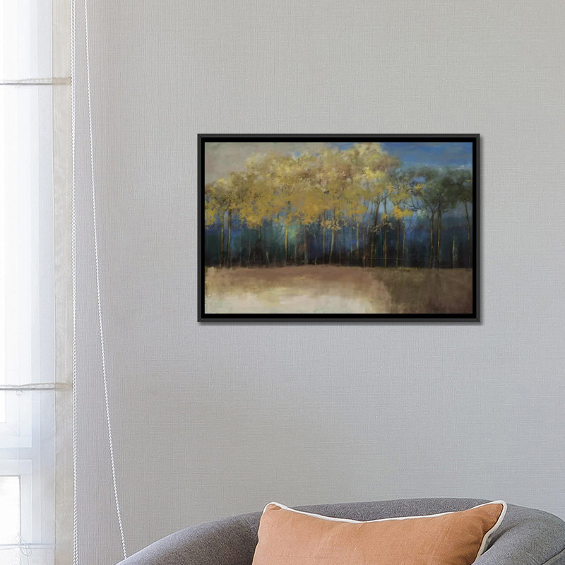 «Night Comes» par PI Studio - reproduction sur toile tendue, H 18 po x l 26 po x P 1,5 po, Toile avec cadre noir