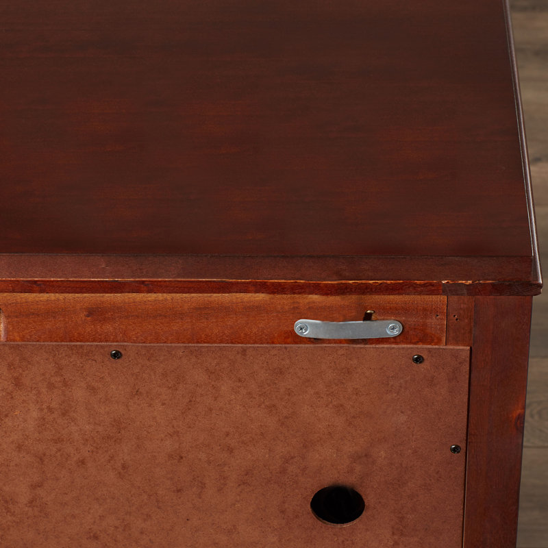 Louissaint 66cm W Solid Wood Bedside Table, Cinnamon