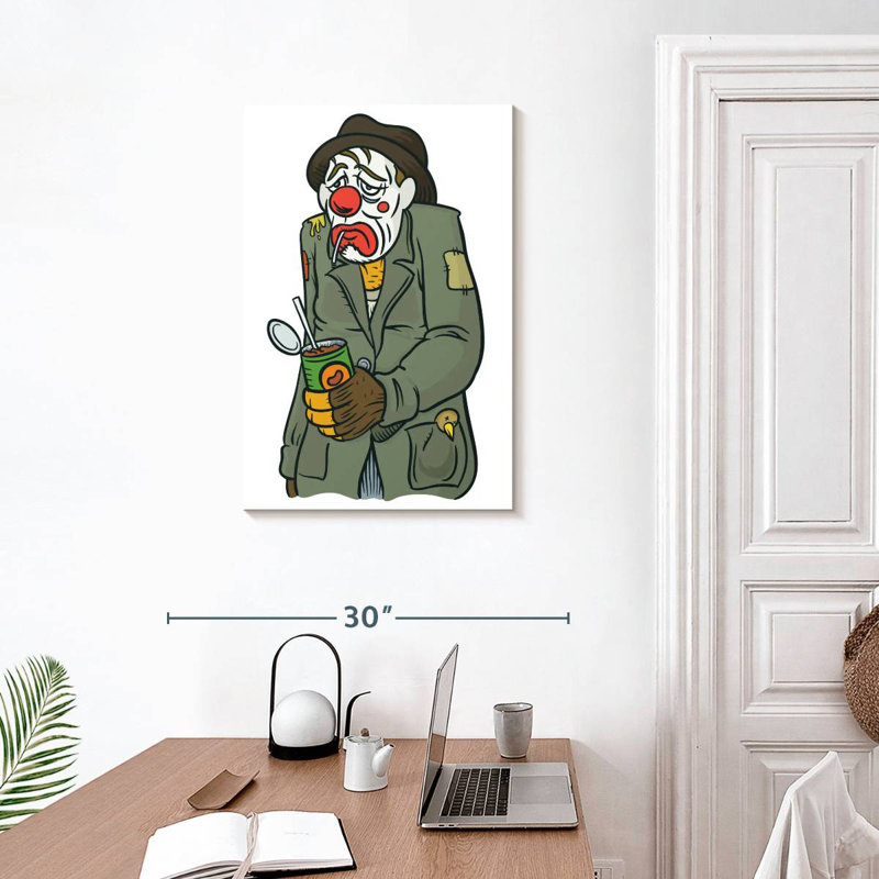 Leisha Hobo Clown, 30" H x 20" W
