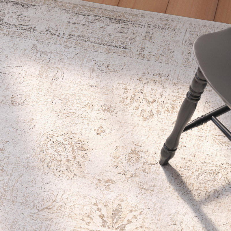 Dursunbey Oriental Chenille Area Rug, Square 183 cm