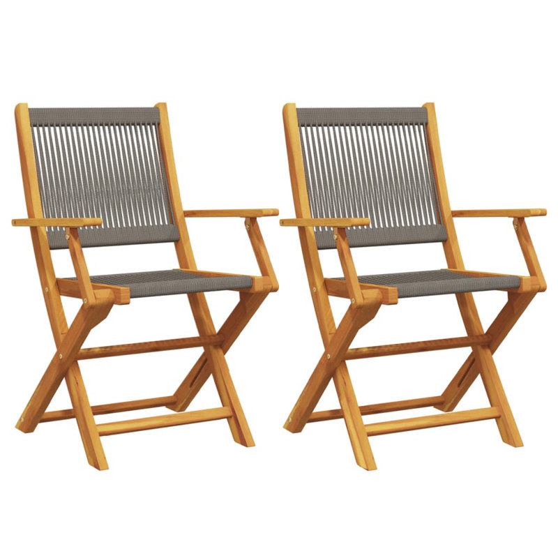 Villejuif Patio Dining Accent Chair, Grey/Brown/Blue