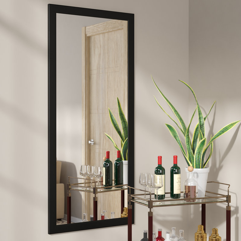 Miroir d'appoint Eladia, Noir satiné