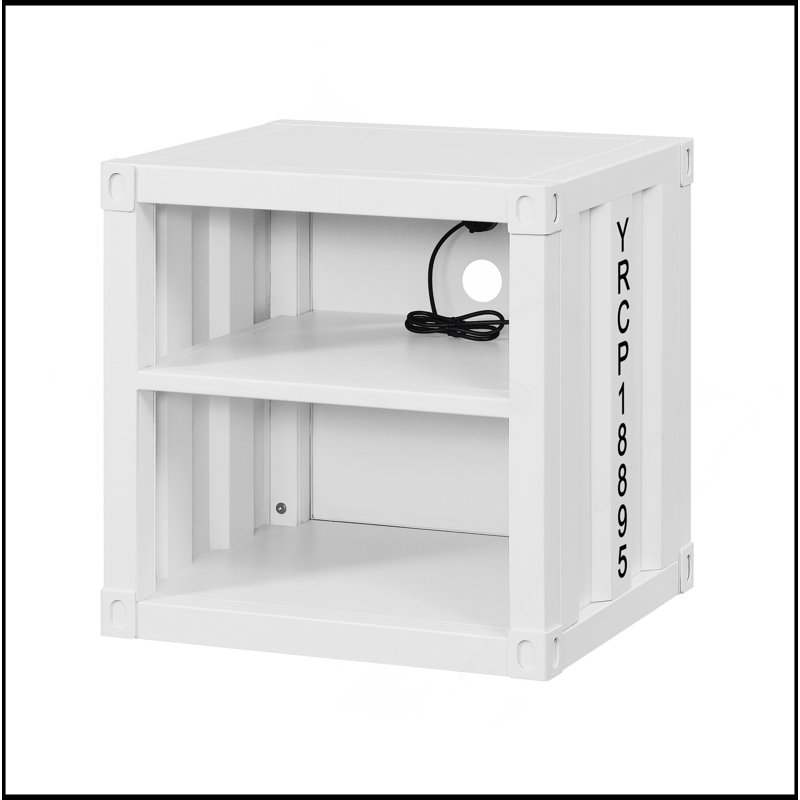 Nightstand W/USB, White
