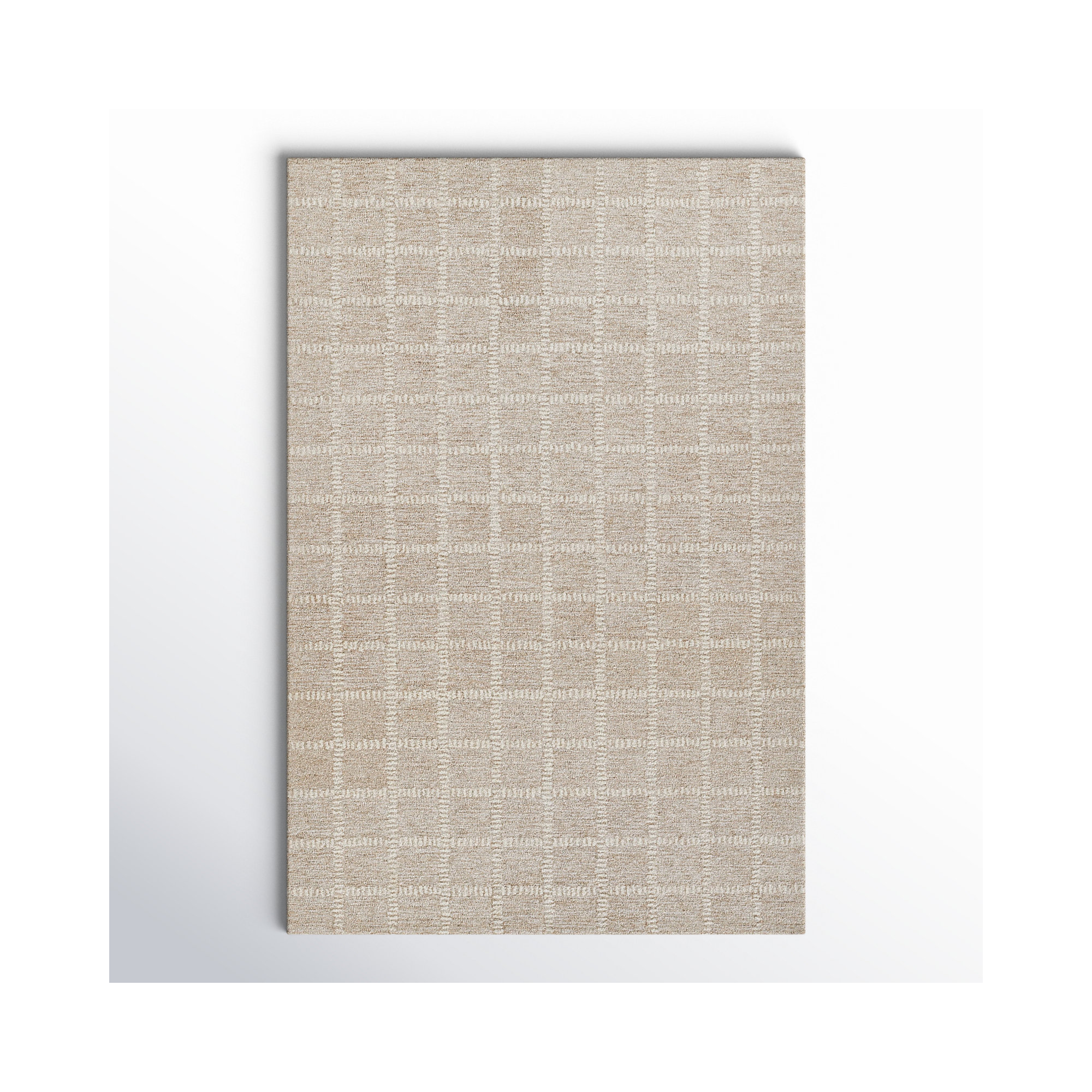 Lanora Hand Tufted Wool Beige Rug, Rectangle  2' x 3'