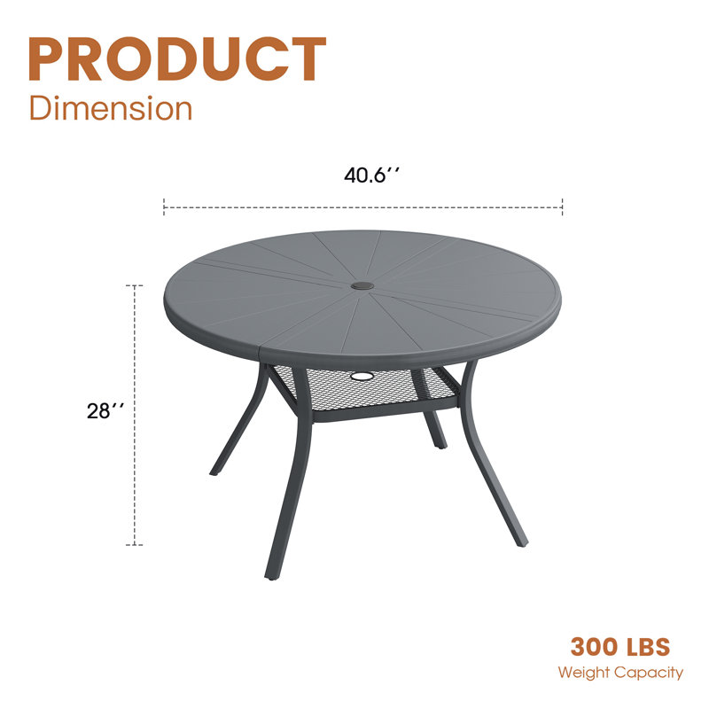 Table de salle à manger 4 personnes, Gris, H 28 po x L 40,6 po x l 40,6 po