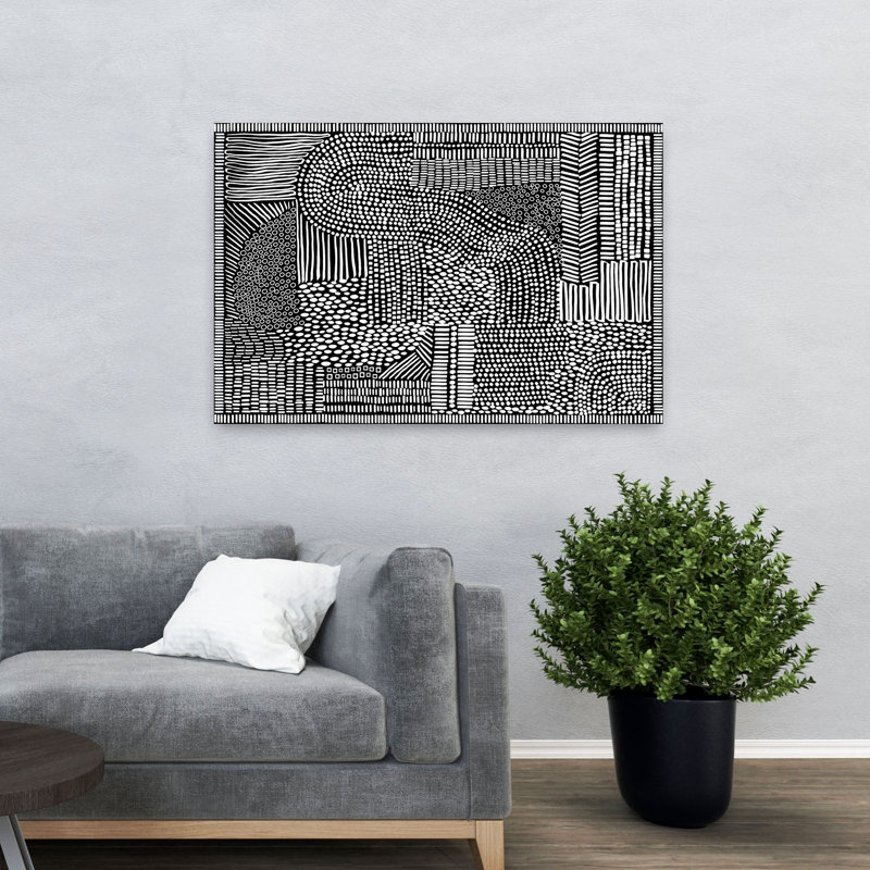 Art contemporain, art contemporain abstrait, H 32 po x l 48 po