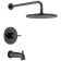Modern Raincan Round Single-Function Tub and Shower Faucet Set, Valve Trim Kit, Rainfall Shower Head