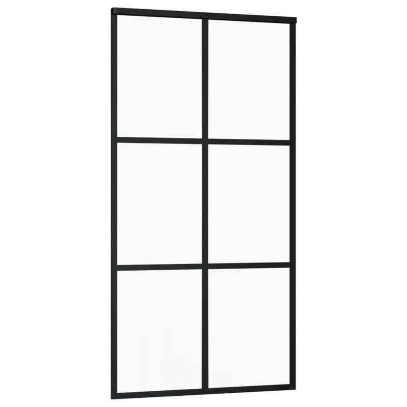 Porte coulissante en verre Nottaway, H 80,7 po x l 40,2 po x P 0,8 po