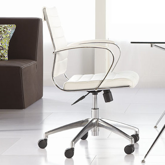 Rossie Task Chair, Fixed, White