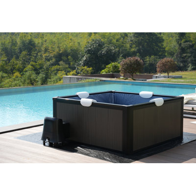 Relxtime Premium Ultra-sturdy Aluminum Alloy Portable Spa | 4-6 Person Capacity Hot Tub | 104°f Heating System & Built-in Filtration