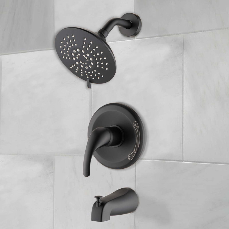 Complete Shower System, Matte Black