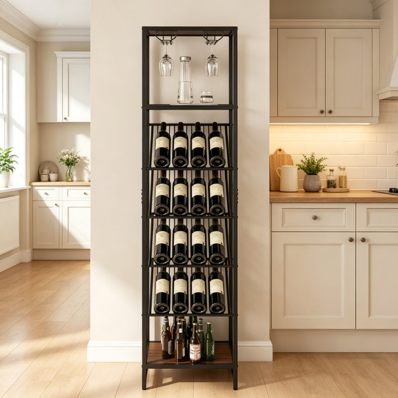 Wine Bottle & Glass Rack