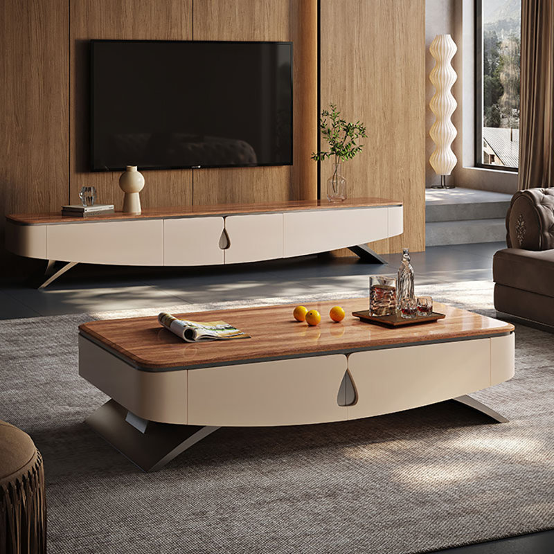 Table basse simple et luxueuse, H 15,7 po x L 55,1 po x l 31,5 po