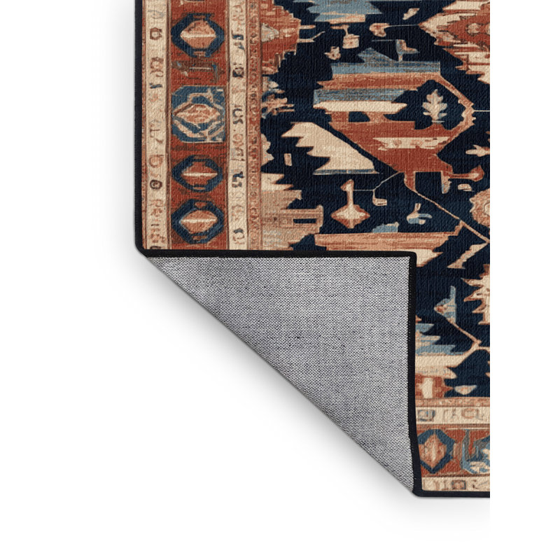 Tapis brun lavable à la machine, Carré 5 pi