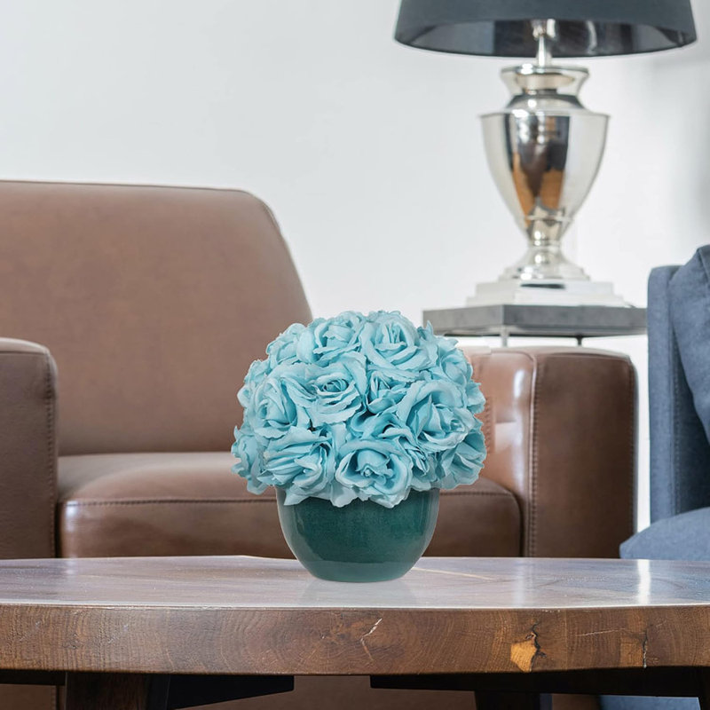 Paquet de 8 Sky Bloom | 400 pièces de roses bleues artificielles - Fleurs à longues tiges flexibles pour les projets de bricolage et de maison