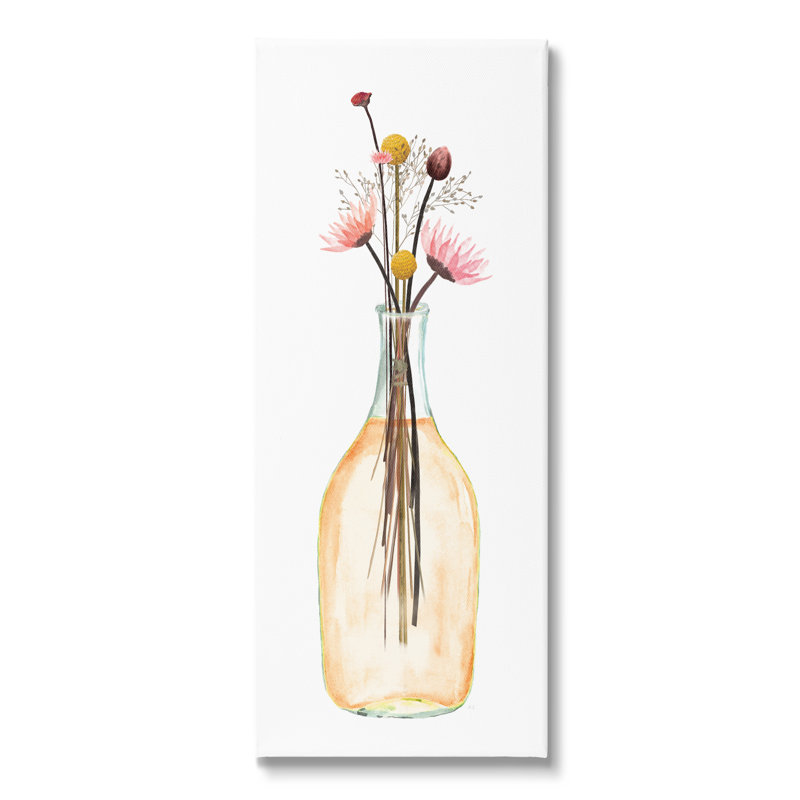Illustration d'un pot de fleurs minimaliste en forme de pot de verre par Susan Jill - Peinture, Toile tendue