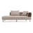 Plume - Modern Brown Fabric Sectional Sofa