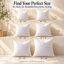 Coussin décoratif carré blanc carré - Housse 100% coton, 10% duvet 90% plumes, plusieurs tailles-93653215