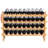 36 Bottle Stackable Modular Wine Rack Bamboo Wood Display Shelf 4-Tier