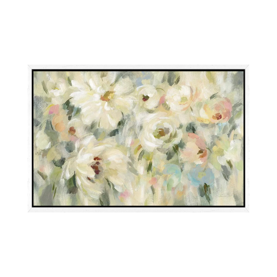 Expressive Pale Floral von Silvia Vassileva - Galerie Giclée auf Leinwand