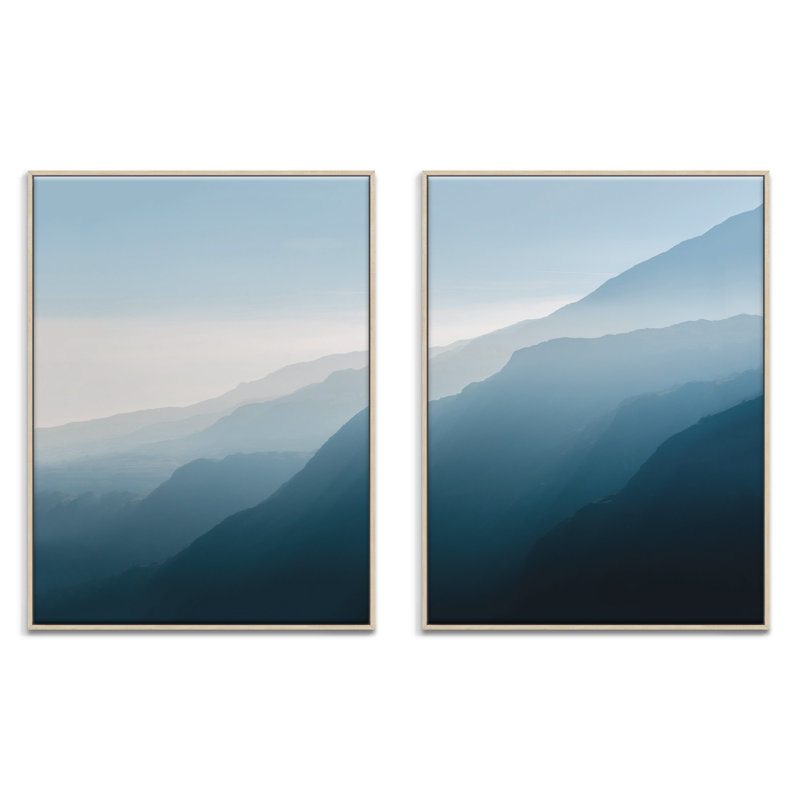 Main Mountain by Artist Lane - 2 Piece Wrapped Canvas Print, Floater Framed, 103.5 cm H x 77.5 cm W