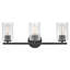 3-Light Bath Vanity Fixture with Clear Ribbed Glass-1208007040