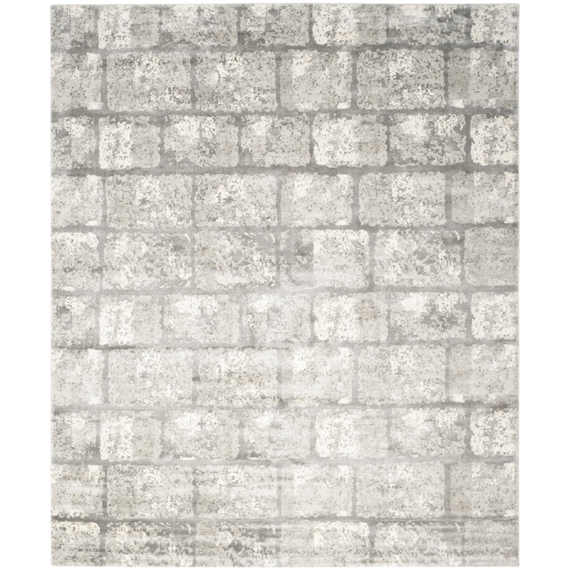 Tapis tibétain en viscose tissé à la main, Rectangle 8 pi x 10 pi