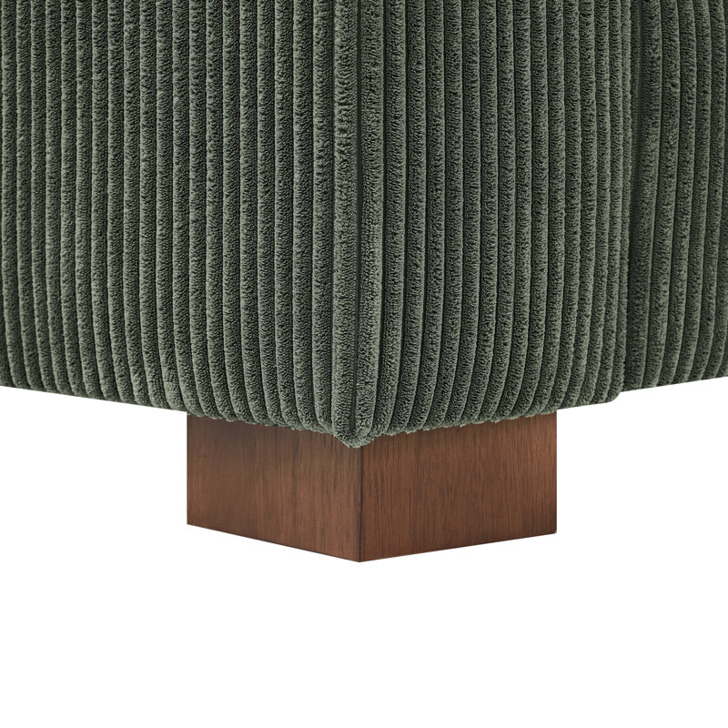 Xandar Corduroy Sofa with Wood Legs - Comfortable