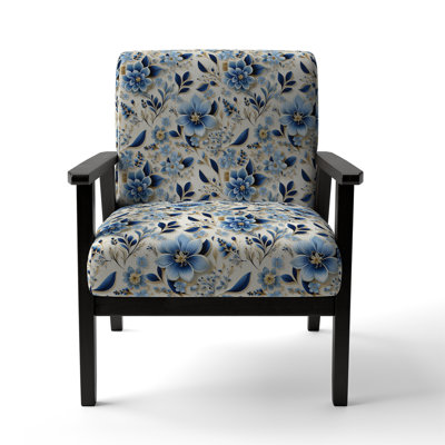 Chaise à accoudoirs rembourrée de style scandinave Simplicity Paisley