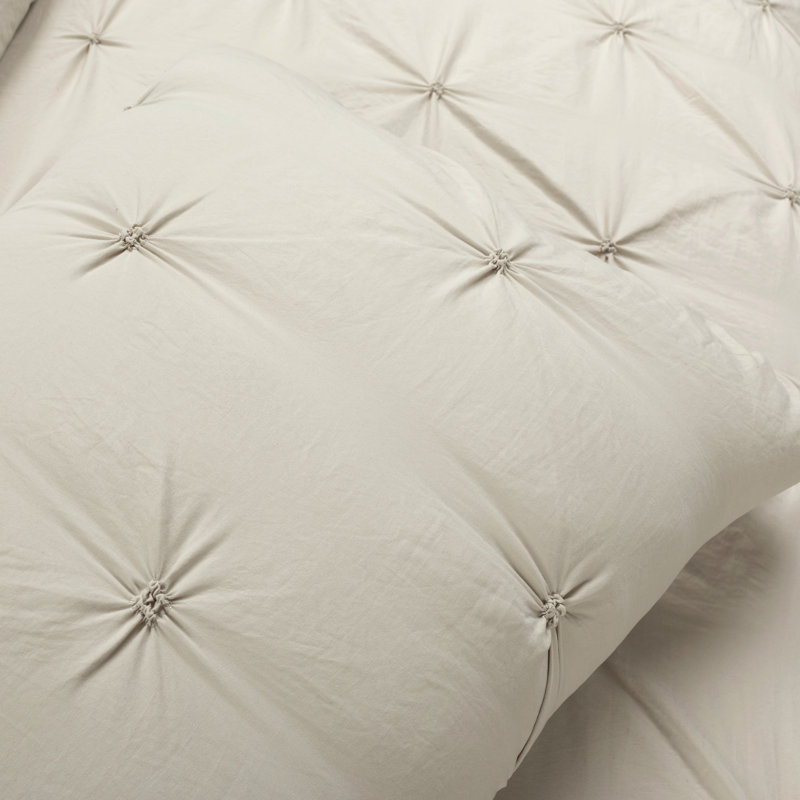Ravello Microfiber Comforter Set, Twin Extra Long Comforter + 1 Standard Sham, Wheat