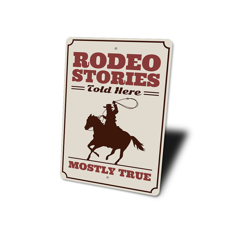 Panneau en aluminium Rodeo Stories, H 14 po x l 10 po x P 0,04 po