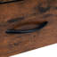 Table de chevet rustique brun avec tiroir et tablettes